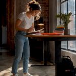 Ev ofisinde proje notları yazan solopreneur