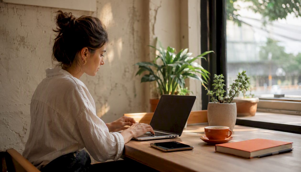 Calendario con blocchi di tempo e tazza di caffè