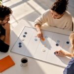 Equipo de agencia revisando el estado del proyecto de un cliente